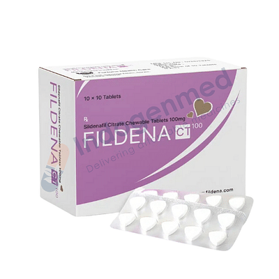 Fildena CT 100mg Sildenafil Chewable Tablet