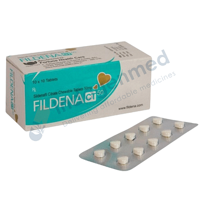 Fildena CT 50mg Sildenafil Chewable Tablet