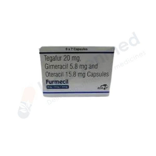 Furmecil 20mg Capsule Gimeracil (5.8mg) + Oteracil (15.8mg) + Tegafur (20mg)